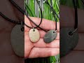 Sea stone pendant set handmade natural stone matching couple necklace #couplenecklace #symbolicgift