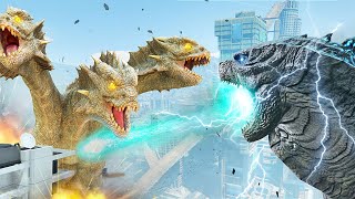 ГОДЗИЛЛА ПРОТИВ КИНГ ГИДОРА В ГТА 5 МОДЫ! GODZILLA vs GHIDORAH ОБЗОР МОДА GTA 5 (Эпичная Битва!)