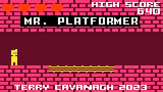 1575: Mr. Platformer \\ free play-in-browser semi-procedural tiny retro platformer w/ great control! screenshot 2
