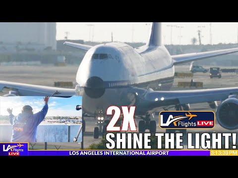 EPIC Lufthansa 747 (RETRO YT) SHINE THE LIGHT!!