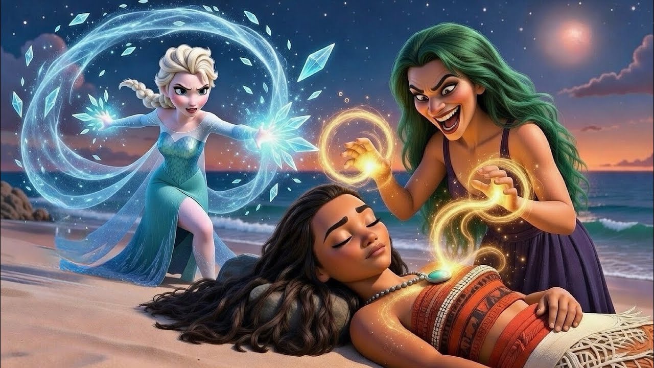 Moana Under The Sea Witch’s Spell 🧙🏽 How Do Elsa Anna Save Her ❄️ Disney Frozen x Moana Story Song 