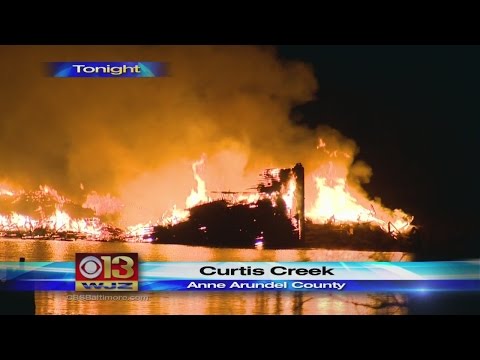 Abandoned Wooden Ship Reignites Thursday Night