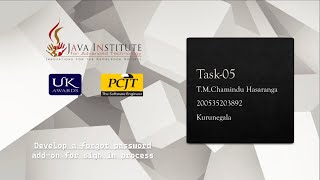 Task 05 - Develop a forgot password add-on for sign in process