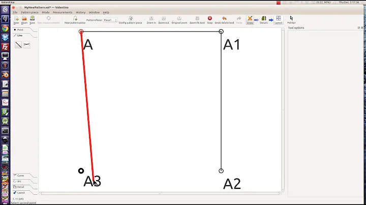 Valentina 0.4.0 - C5 - Draw  Line Between Two Points