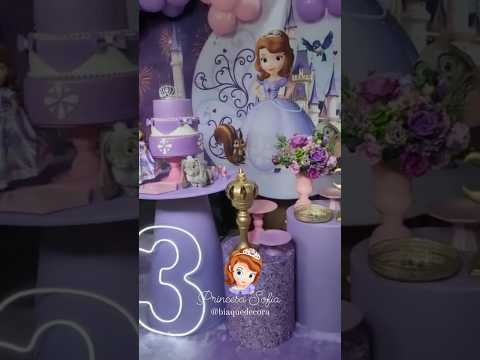 Decoração Princesa Sofia | Bia Que Decora #decoracaofestainfantil #princesasofia