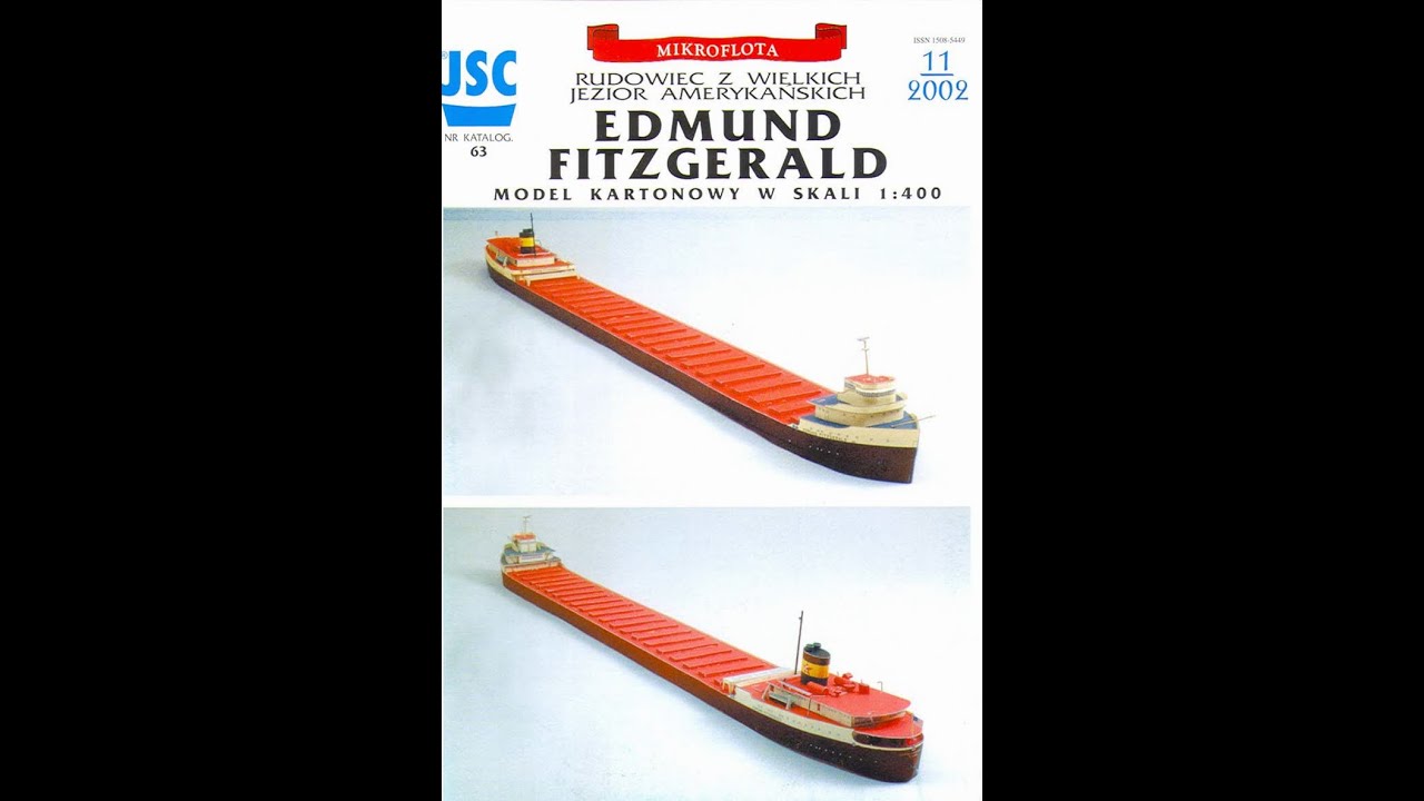 Cargo Vessel Edmund Fitzgerald KARTON MODEL YouTube