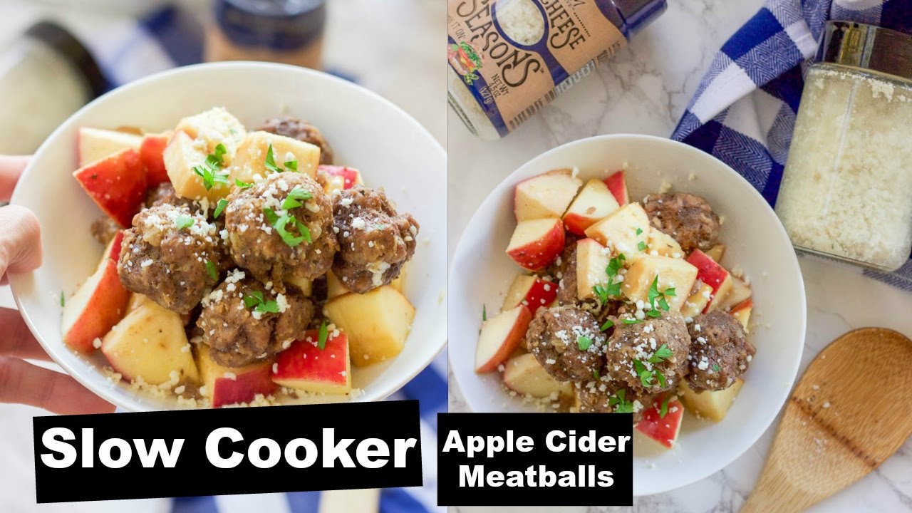Slow Cooker Apple Cider Meatballs Video - YouTube