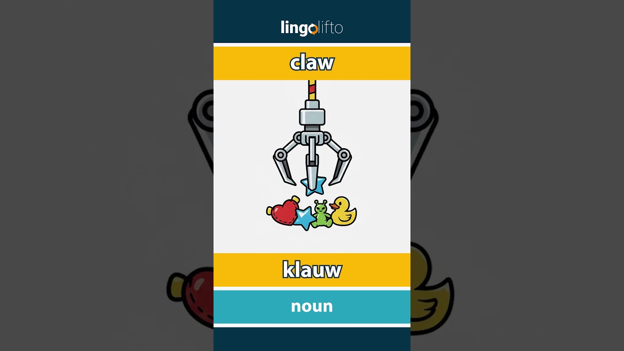 🇬🇧🇳🇱 claw - klauw : learn English : laten we Engels leren : vocabulary builder