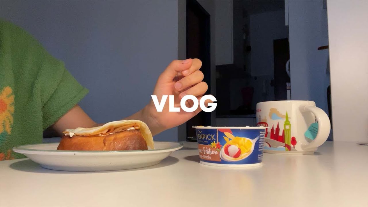 vlog | 교환학생의 행복과 몸무게는 우상향 곡선, 기숙사 통삼겹 수육파티, 오레오크림치즈머핀, 독일어 공부, 행복을 찾은 독일 교환학생의 일상