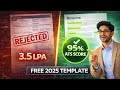 100% ATS Resume Template for Fresher & Experienced in 2025 (High-Paying Jobs)