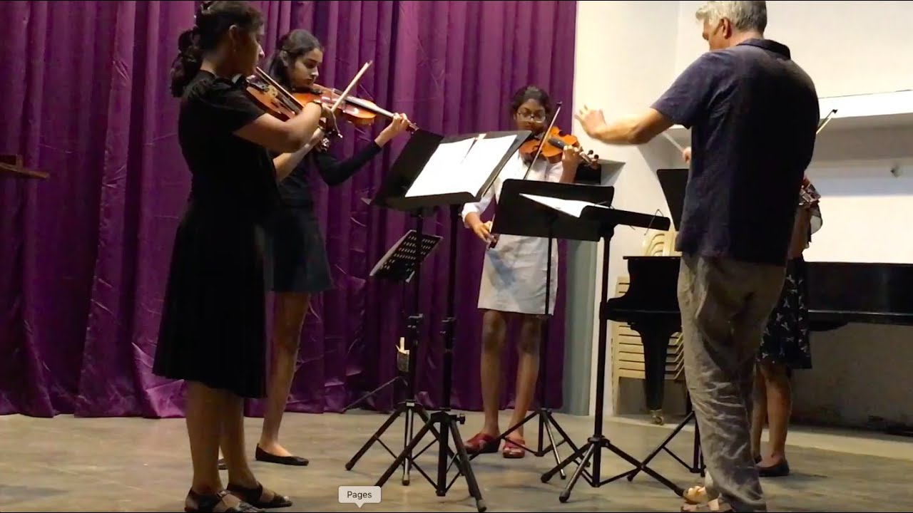 Playing at the Bangalore School of Music, Conducted by Nic Pendlebury