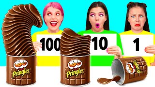 100 Шарів Їжі Челендж | Хто Переможе у Битві на Кухні DaZaZa Challenge