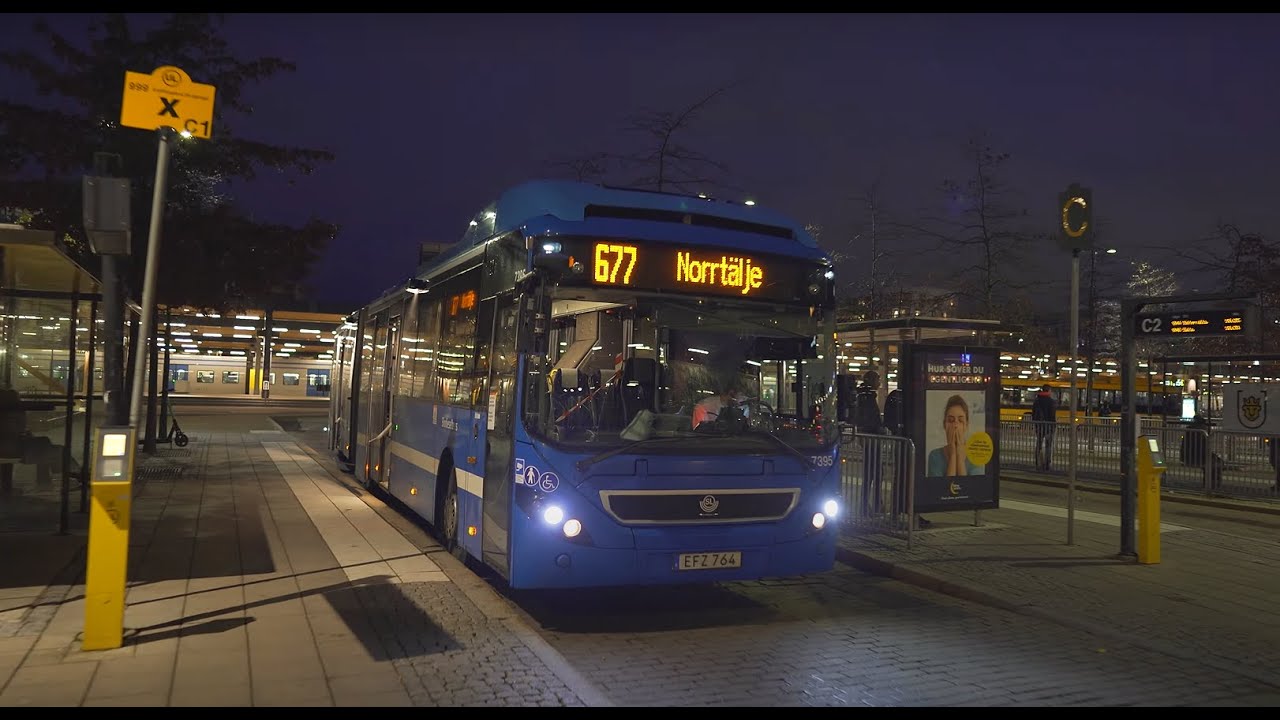 Sweden, bus 677 night ride from Uppsala to Norrtälje (2 of 3)