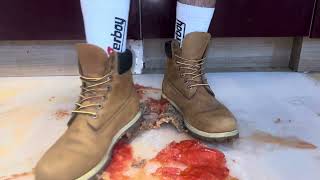Timberland Boots Crush Burger And Tomatoes