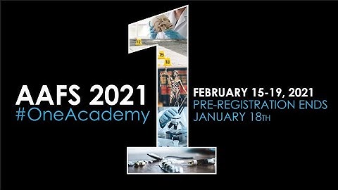 The 73rd AAFS Annual Scientific Meeting Promo