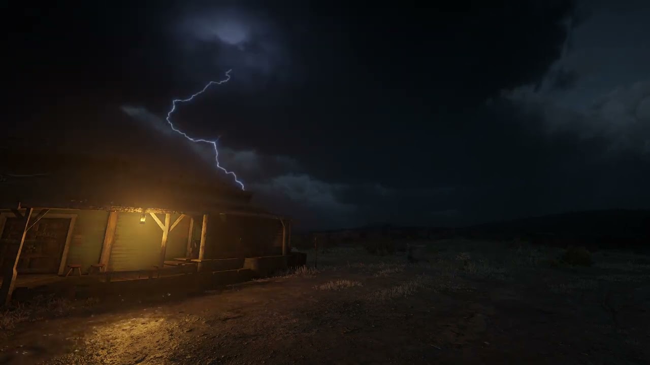 ASMR Thunderstorm and Rain Nightscape | Sleep in Peace with Soothing Rainfall Audio