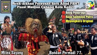 Arak-arakan Reog Ponorogo, Rogo Samboyo Putro dan Mayangkoro Original Live Peringatan 1 Abad PSHT