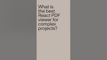 What is the best #react #pdf viewer for complex projects? #blog