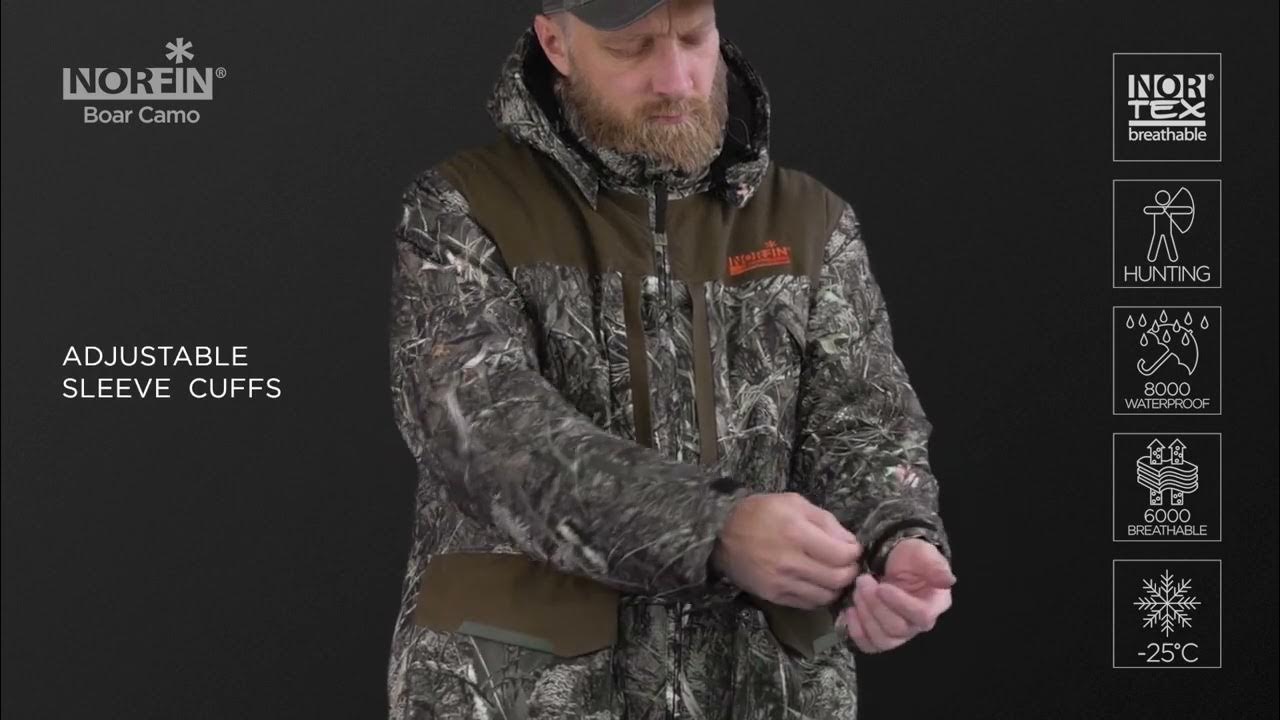 Norfin kostīms BOAR CAMO - YouTube