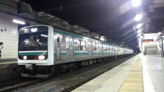 E501系K754編成 水戸駅を発車