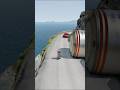 Cars &amp; Police Car vs Giant Pit Bollards Crash #beamngdrive  #shortvideo #asmr #beamng #shorts