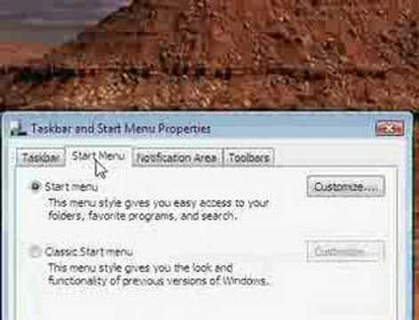 Vista- Run Command on Start Menu