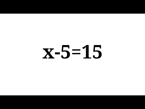Video How to solve the equation x-5=15 - youtube