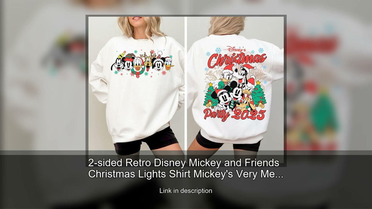 2-sided Retro Disney Mickey and Friends Christmas Lights Shirt Mickey's Very Merry Christmas Pa
