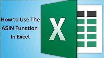 How to use the ASIN Function in Excel