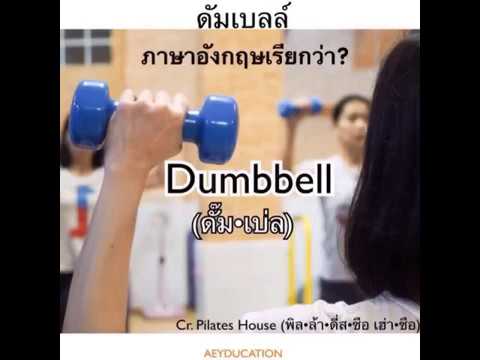 ภาษาอังกฤษเพื่อการออกกำลังกาย ดัมเบลล์ ภาษาอังกฤษ พูดยังไง