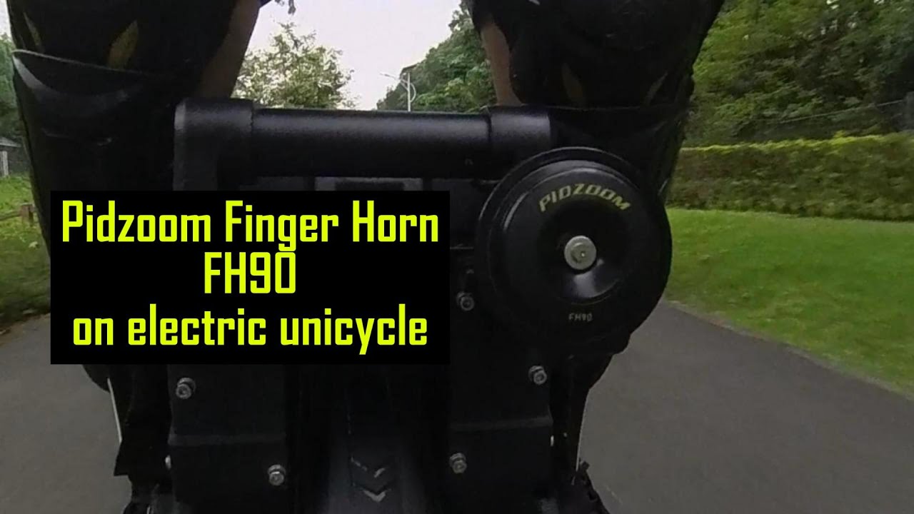 Pidzoom Finger Horn FH90 on electric unicycle YouTube