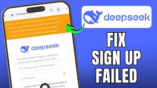 How to Fix DeepSeek AI Sign Up Failed | DeepSeek Sign-Up Code Not Receiving Error FIXED!