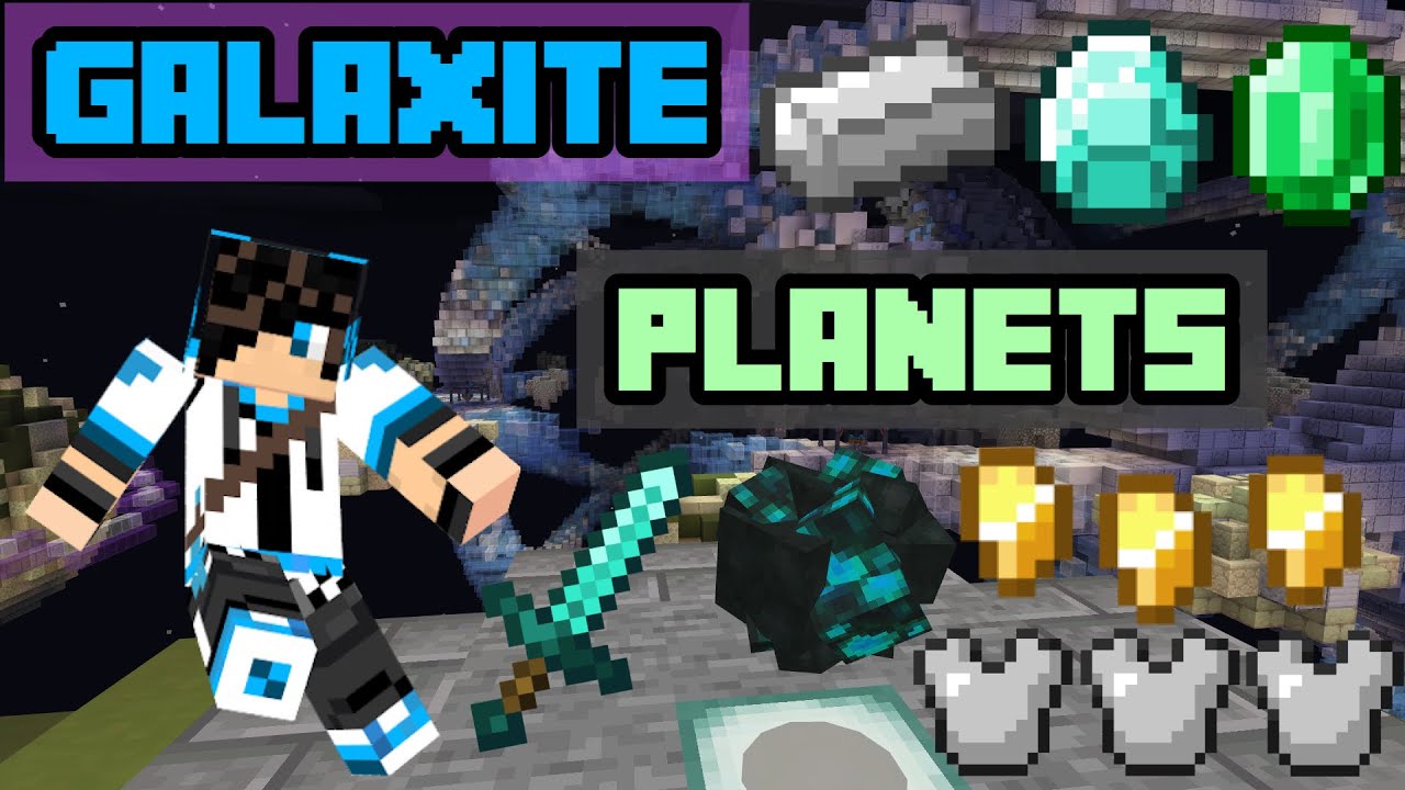 Planets: (Galaxite, New Bedrock Server GAMEPLAY) - YouTube