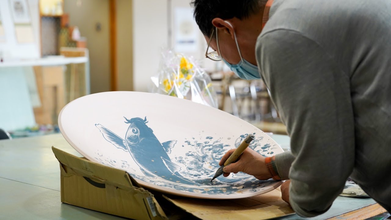 青白磁 轆轤成型 porcelain】potter's wheel ・big bowl/【陶芸】ロクロ成形