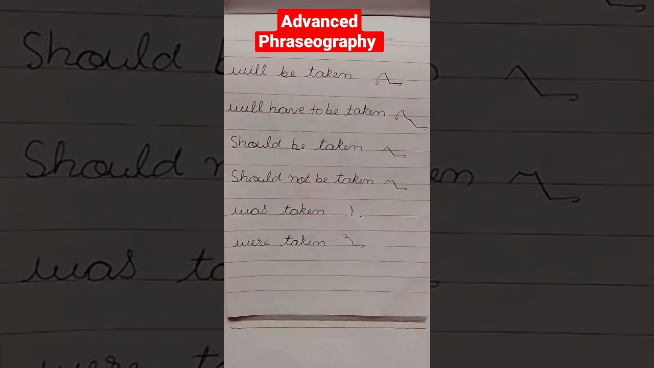 Advanced Phraseography Outlines # Shorthand Outlines # YouTube Shorts #