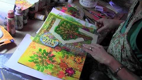 Art Journal Page with Stencils