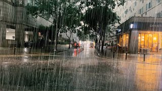 Download Lagu (4K) Walking in Heavy Rain | Torrential Rain | Streets | Binaural City Sounds | S.Korea | 소나기 폭우 MP3