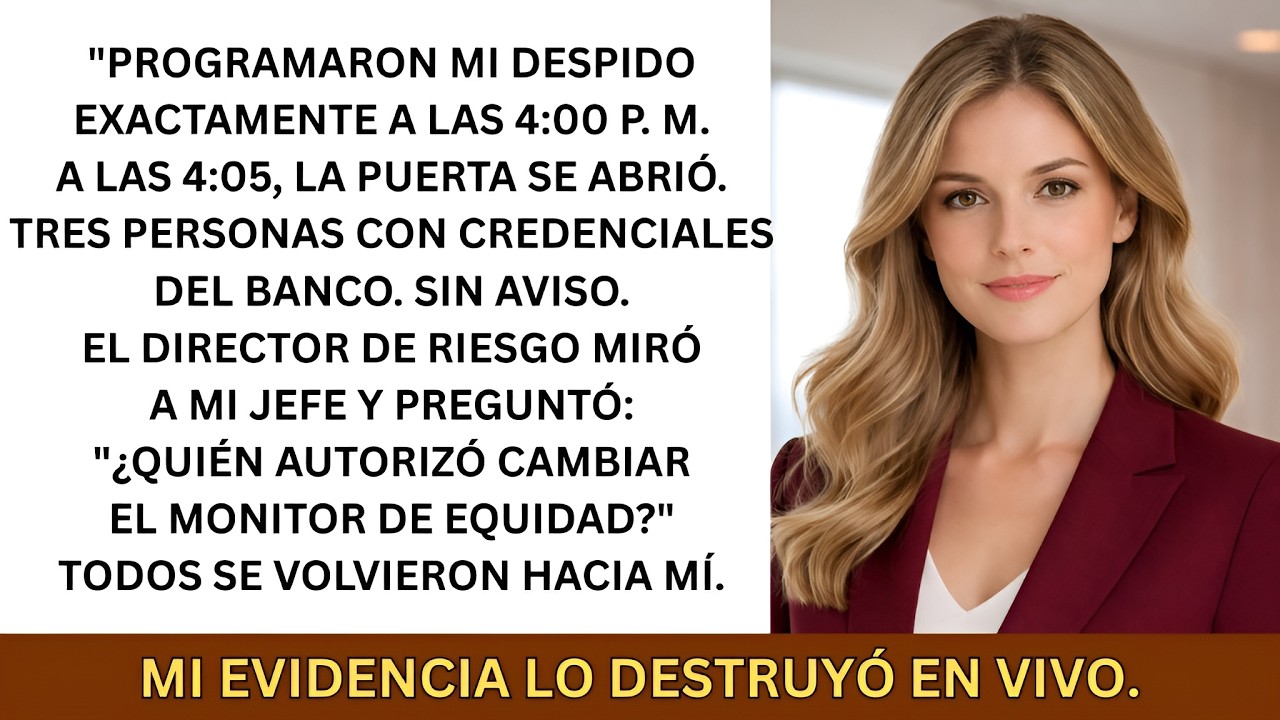 Me despidieron a las 4:00 p. m. — a las 4:05, el banco intervino y destruyó a mi jefe