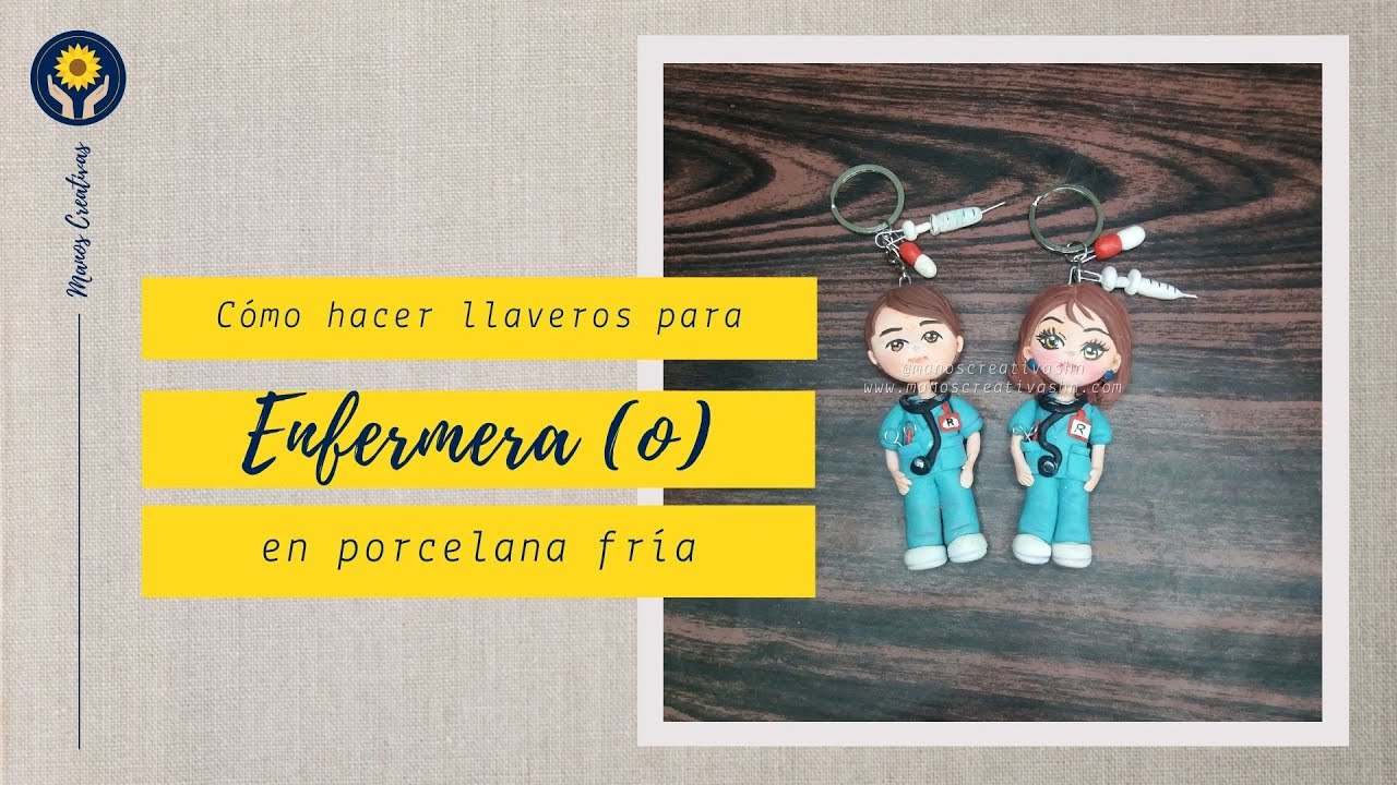 Cómo hacer llavero para Enfermera (o) | Escuela Manos Creativas