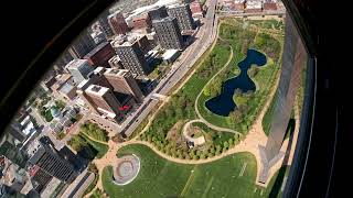 2024 partial solar eclipse from top of tallest monument in US: Gateway Arch
