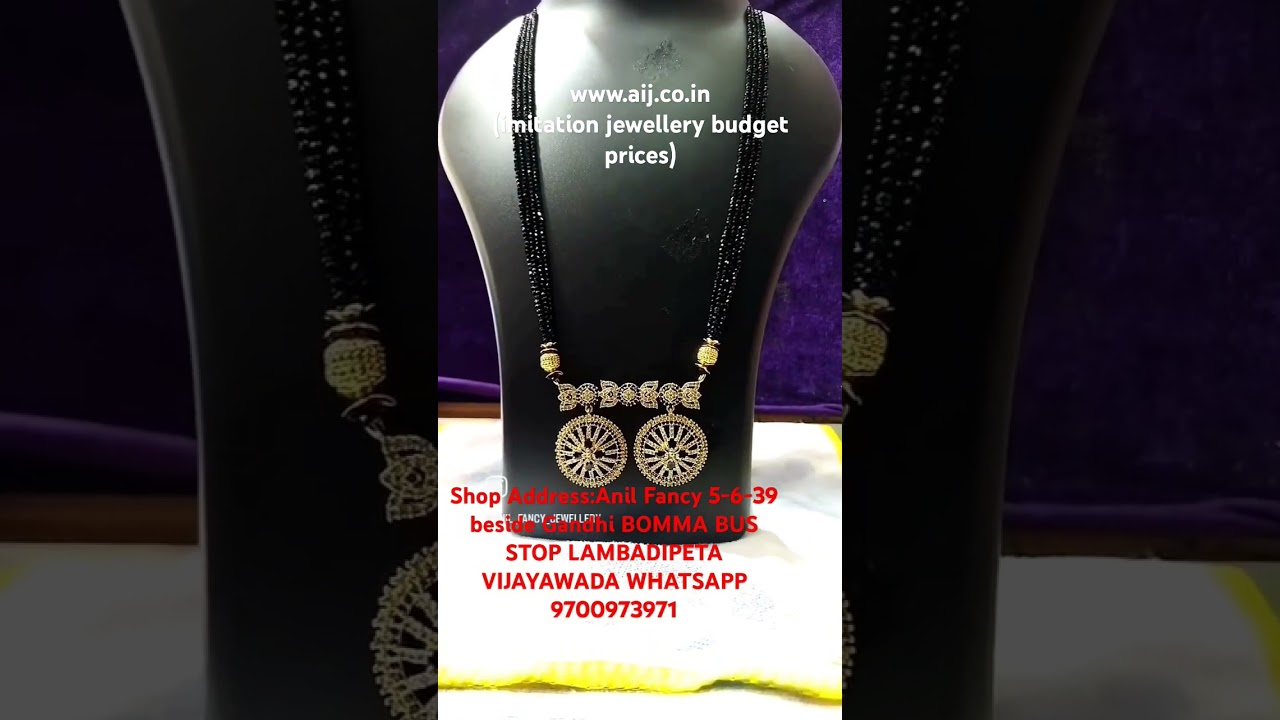 BEAUTIFUL CZ STONES BLACK BEADS CHAIN WITH LOCKET 