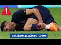 LESIÓN DE HAKIMI EN EL PSG tras la dura entrada de Luis Díaz