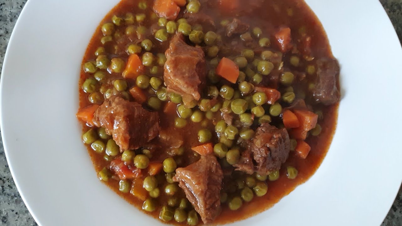How to cook Basila طريقه عمل البسله باللحم Beef with Green peas and