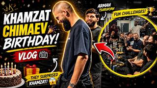 Khamzat Chimaev Birthday Surprise At A Gym With Fun Challenges And Games Ft Arman Tsarukyan vlog