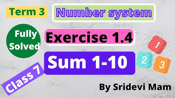 7th maths Term 3 Chapter 1 number system exercise 1.4 fully solved in tamil tn samacheer  3rd term