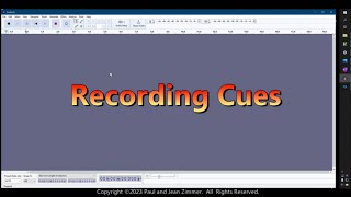 Recording Cues in Audacity