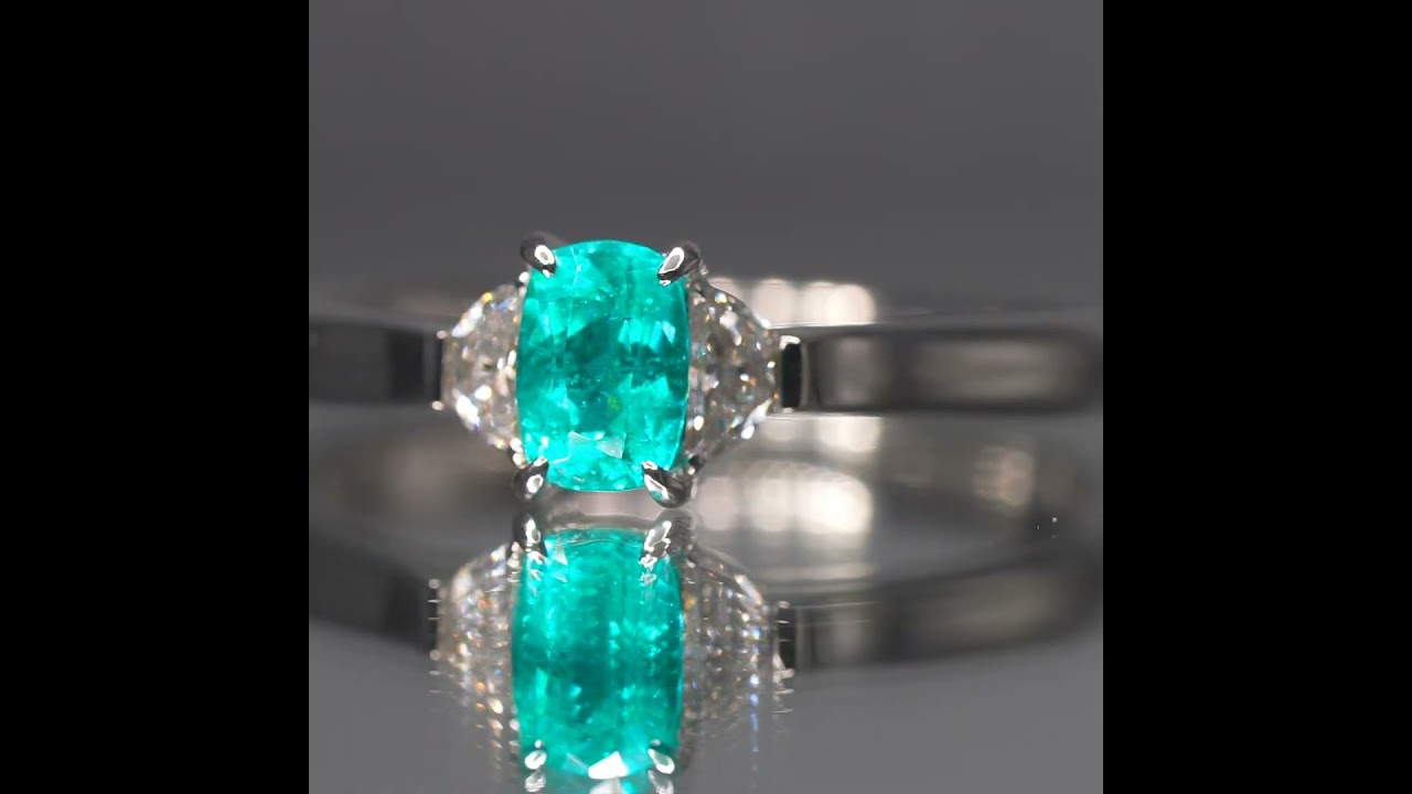 ブラジル産パライバトルマリン ダイヤモンドリング PA 0.33ct D 0.14ct