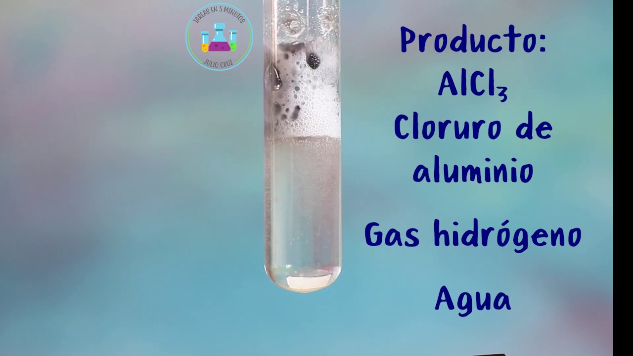 Experimento 🧪 🔥 Reacción química exotérmica HCl + Al 🧪 AlCl3 ácido ...