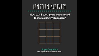How can 8 toothpicks be removed to make exactly 2 squares