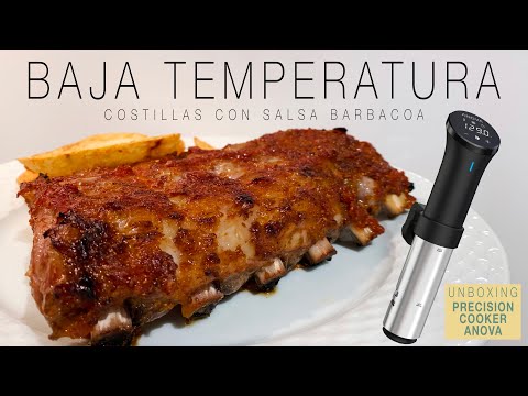 COSTILLAS A BAJA TEMPERATURA con salsa barbacoa [UNBOXING y PRUEBA] ANOVA